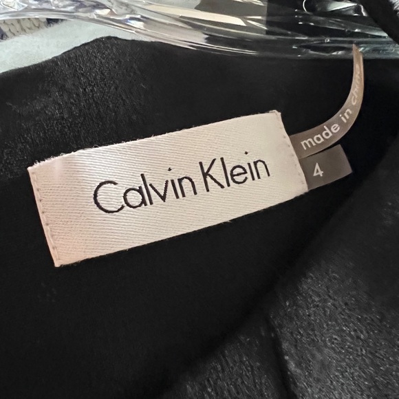 Designer Calvin Klein Color Block A-Line Midi Dress - Picture 2 of 10